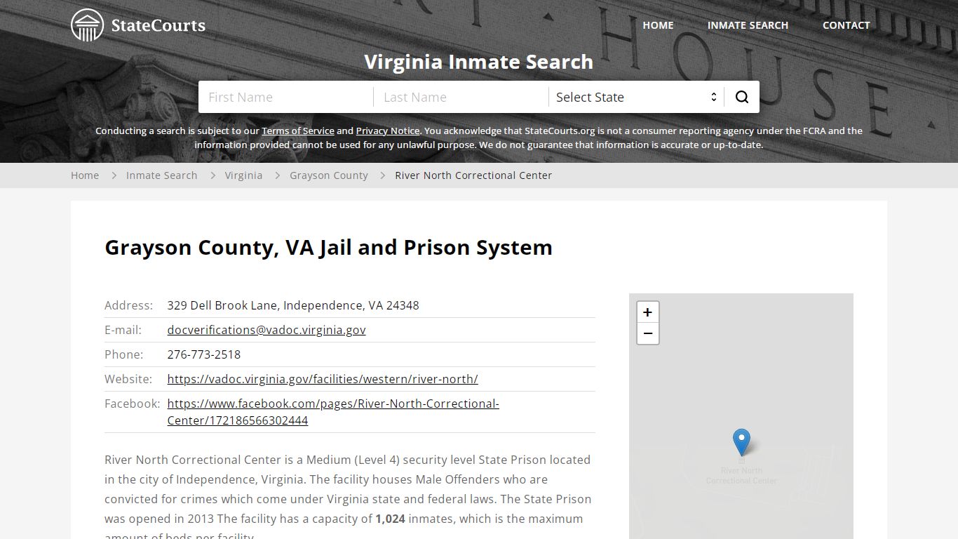 River North Correctional Center Inmate Records Search, Virginia ...